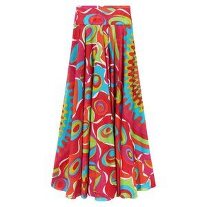 PUCCI Bersaglio print cotton maxi skirt
